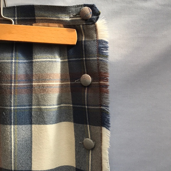 Aljean Petits 100% Wool Plaid Pleated Skirt - Picture 2 of 7